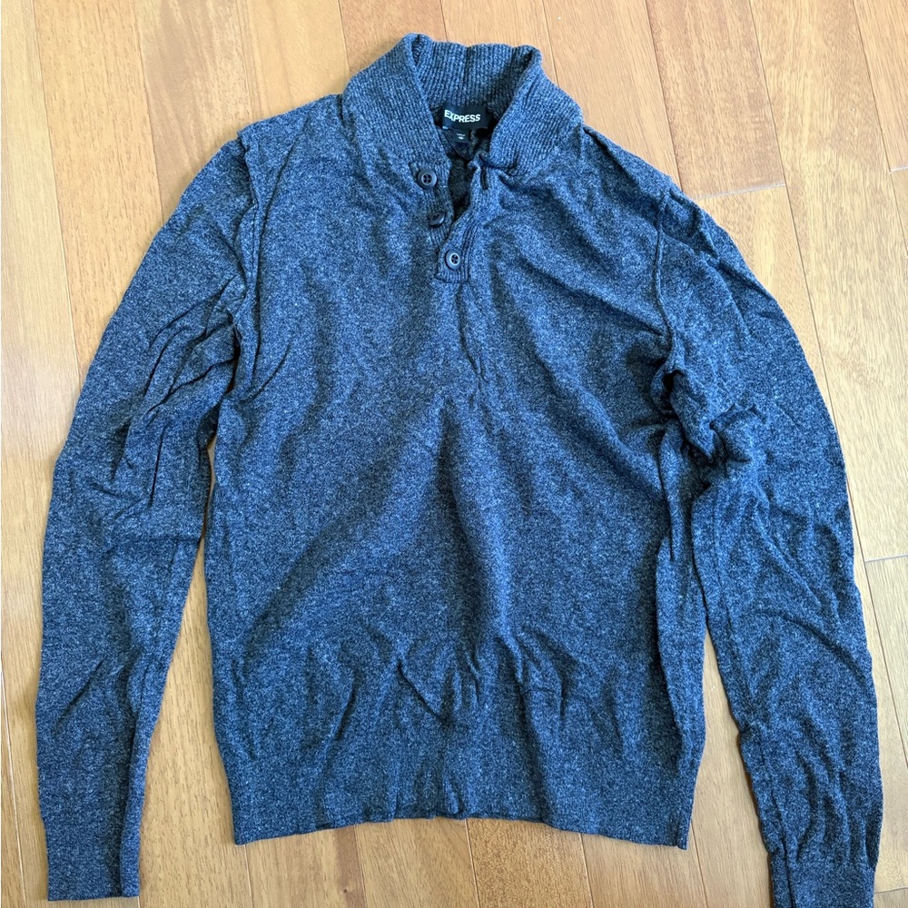 Express Men’s Charcoal Turtleneck Sweater
